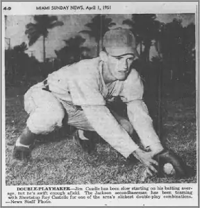 Photo of Jim accompanying the Miami News article about his play at Miami Jackson High