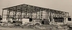Miami Springs Recreation Center under construction, 1401 Westward Drive, 1955